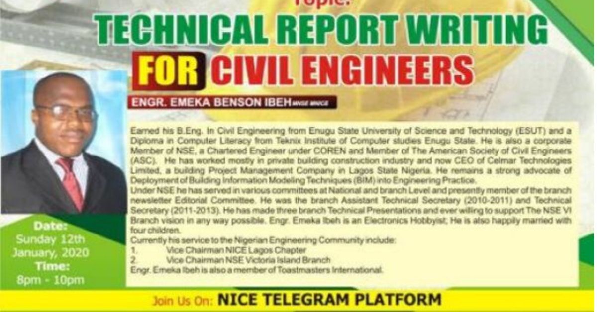 Technical Report Writing by Engr. Emeka Ibeh